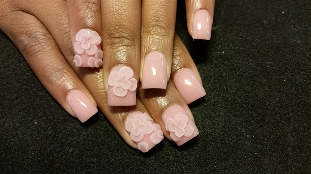 pink 3d flowers 