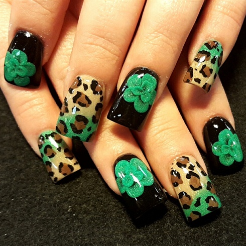 teal and leopard