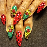 3d ladybugs and sunflowers 