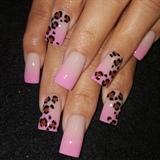 Pink ombre  leopard 