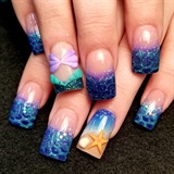 3d mermaid nails