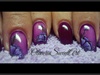 Floral purple nails