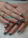 Gel and flower nail art