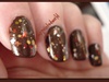 Chocolate &amp; Glitter Fall Nails