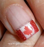 Canada Day Nails Close up