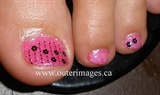 Pink Sparkle with stamped design