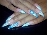 Skyblue and White