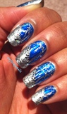 crackled royal blue with silver