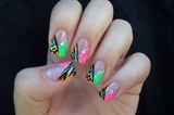 Neon Animal Print inspired by LOVE4NAILS