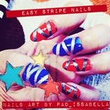 stripe nails art