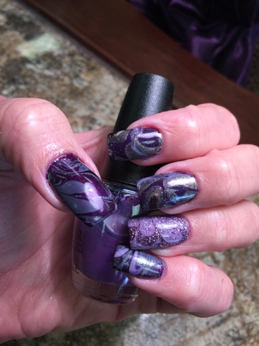 My first Attempt At Water Marble Art