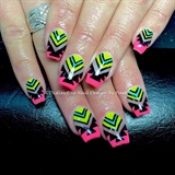 Neon Pink &amp; Yellow with Negative Space