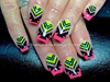 Neon Pink &amp; Yellow with Negative Space