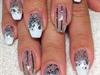 White And Silver Coffin Nails