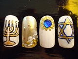 Hanukkah Nail Art