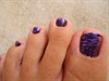 Dark Purple Gradient Toe Nail Art