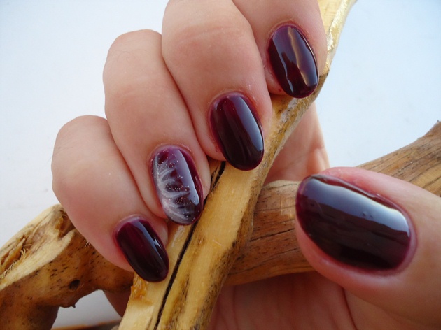 nail design december wine red