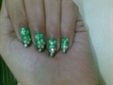 green nail art
