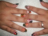 Black tips with designs