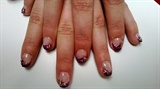 purple tip with flower marbling
