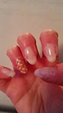 french soft white with 3D nailart