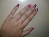 Nail art - Pink and black CRACKLE 
