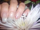 Crystal nails with natural tips