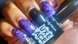 black n purple nails