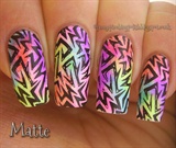 Mixed neons and stamped zig zags 