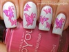 Stamped butterflies filled in with sheer