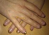 Copper glitter nails