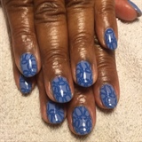 Blue Gel manicure 