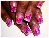 Valentines Nail Art-hearts on fire!