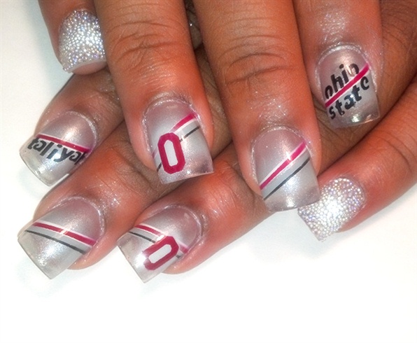 Ohio State Buckeyes Nail Art Designs for Game Day - wide 3