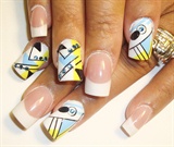 abstract accent nails