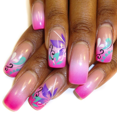 pink fade french
