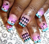 houndstooth accent nails