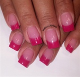 pink and pink french acrylic