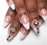 jeweled accent pink n whites