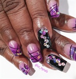 purple passion accent nails