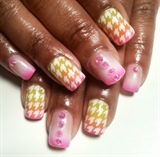 Houndstooth with soft spring colors