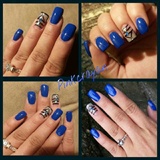 Blue Zoom with accent nail! 