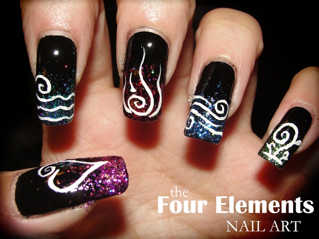 the Four Elements nail art