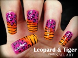Leopard &amp; Tiger nail art