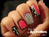 Pink Fluff &amp; Crosses nail art