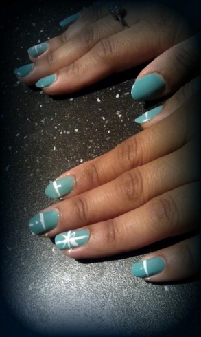 Tiffany nails on my sister &quot;for Audrey&quot;