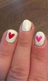 Valentines Hearts Nails