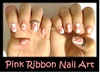 Pink Ribbon Nail Art (Breast Cancer)