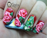 Christmas Tree and 3D Pink roses
