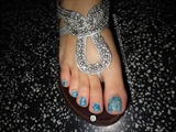 Summers Blue Toe Nail Art